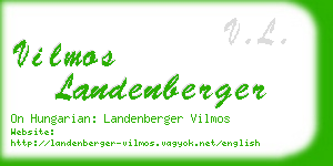 vilmos landenberger business card